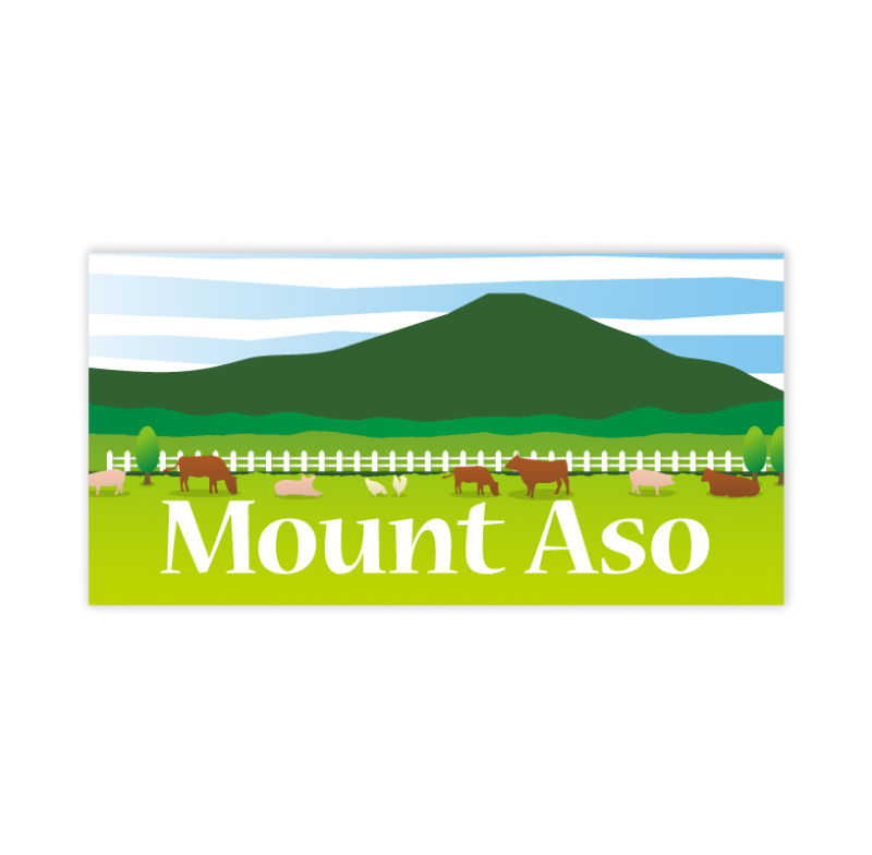 Mount ASO（阿蘇山）- 熊本ステッカー – Local Tshirts